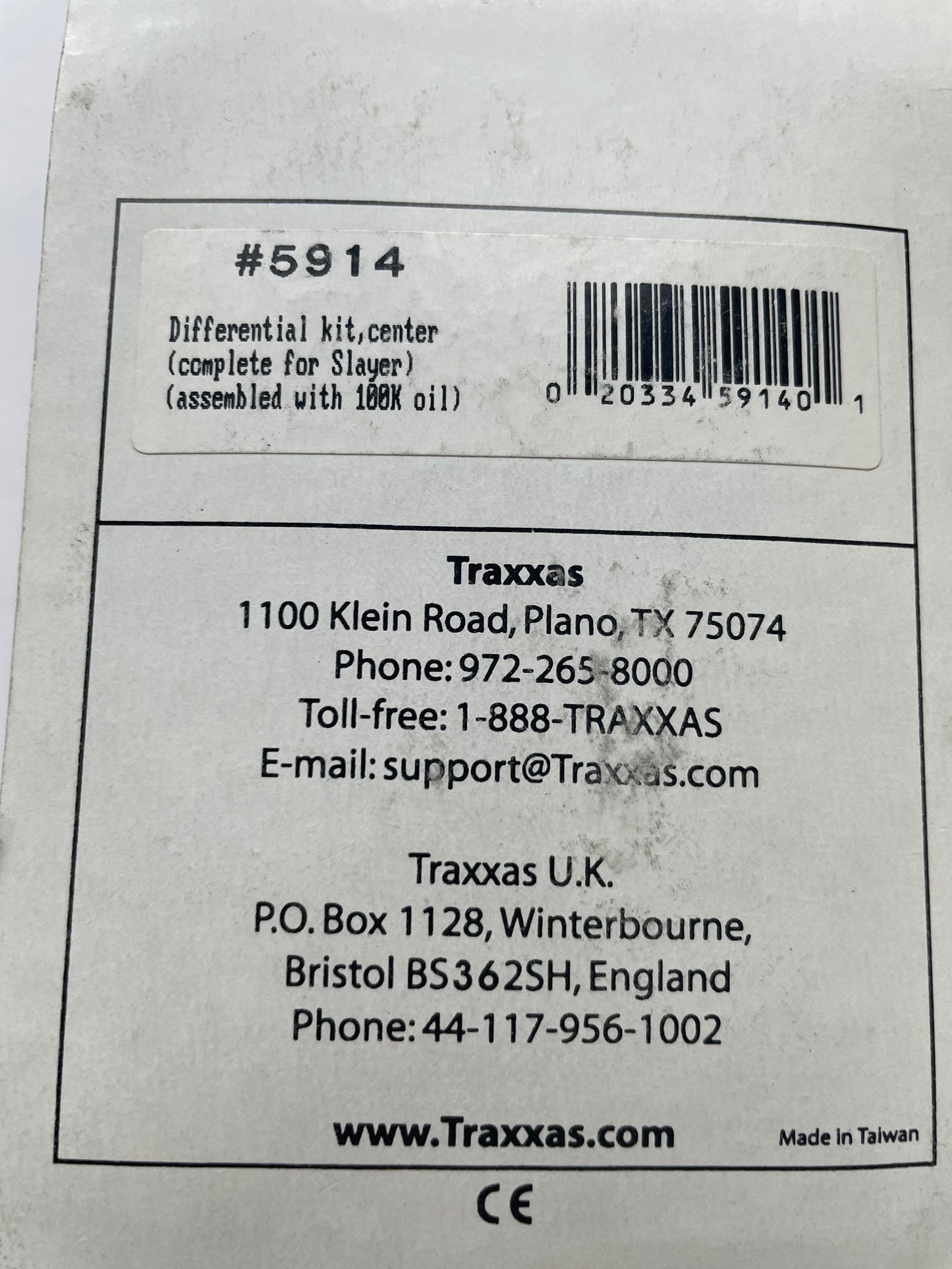 Traxxas Center Differential Kit #5914