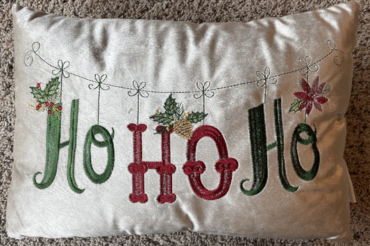 Nourison Industries Ho Ho Ho Christmas Pillow