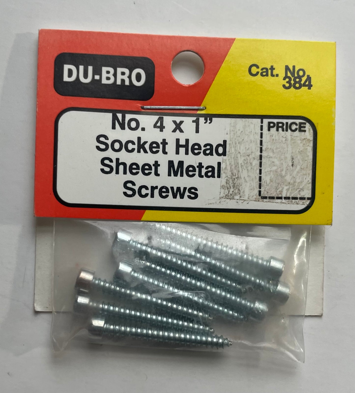 Du-Bro No.4 x 1" Socket Head Sheet Metal Screws #384