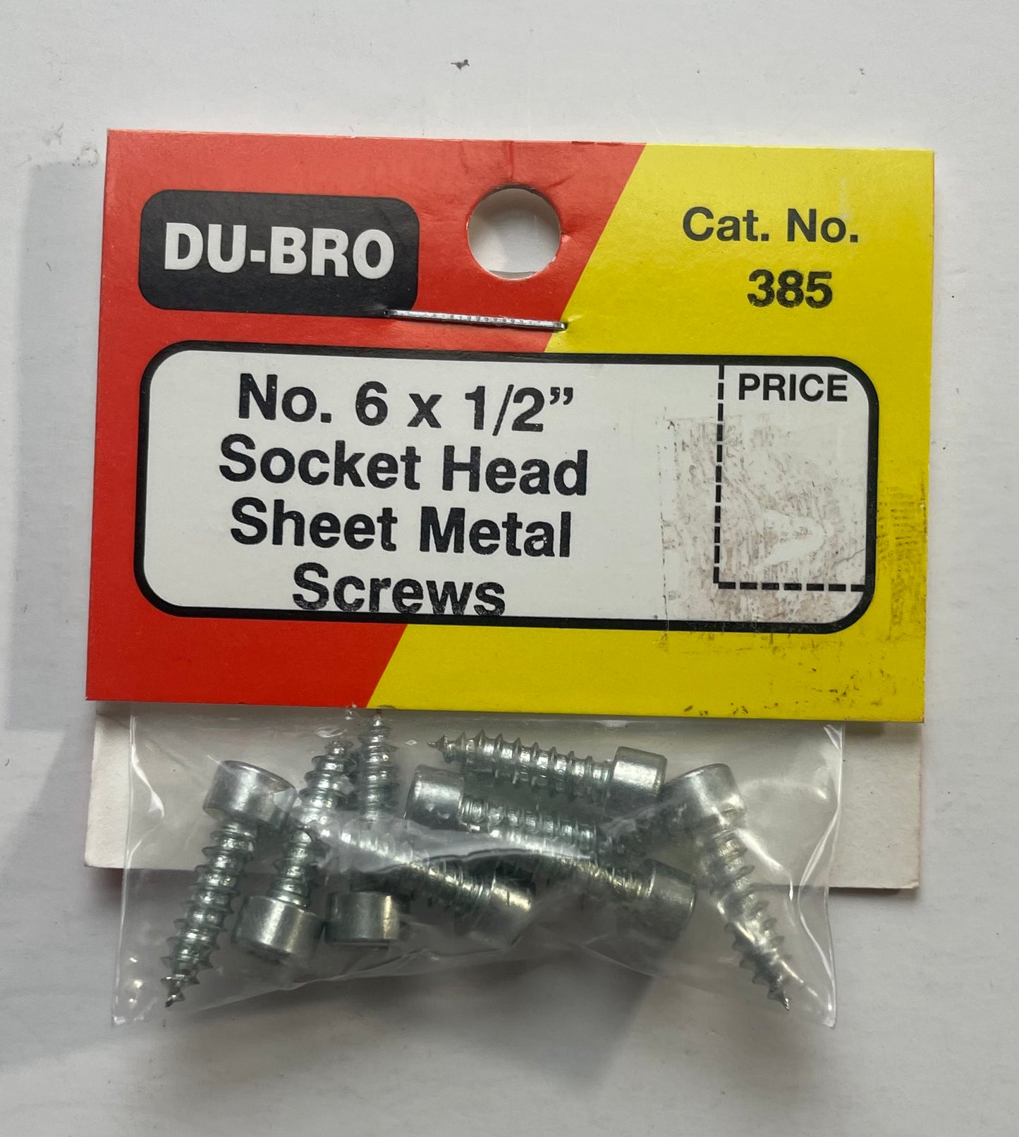 Du-Bro No.6 x 1/2" Socket Head Sheet Metal Screws #385