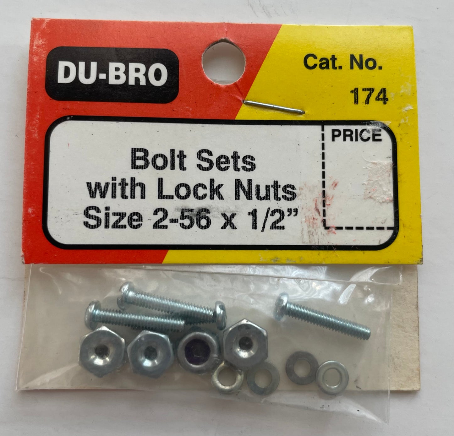 Du-Bro 2-56 x 1/2" Bolt Set with Lock Nuts #174