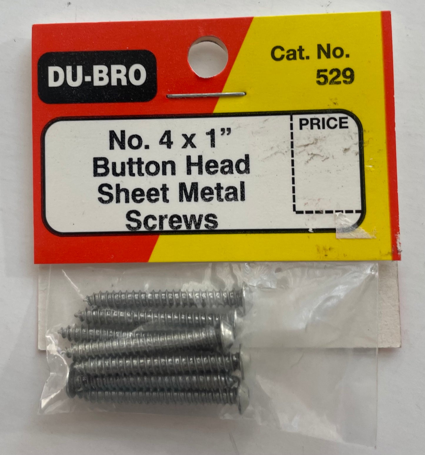 Du-Bro No.4 x 1" Button Head Sheet Metal Screws (8 pc) #529