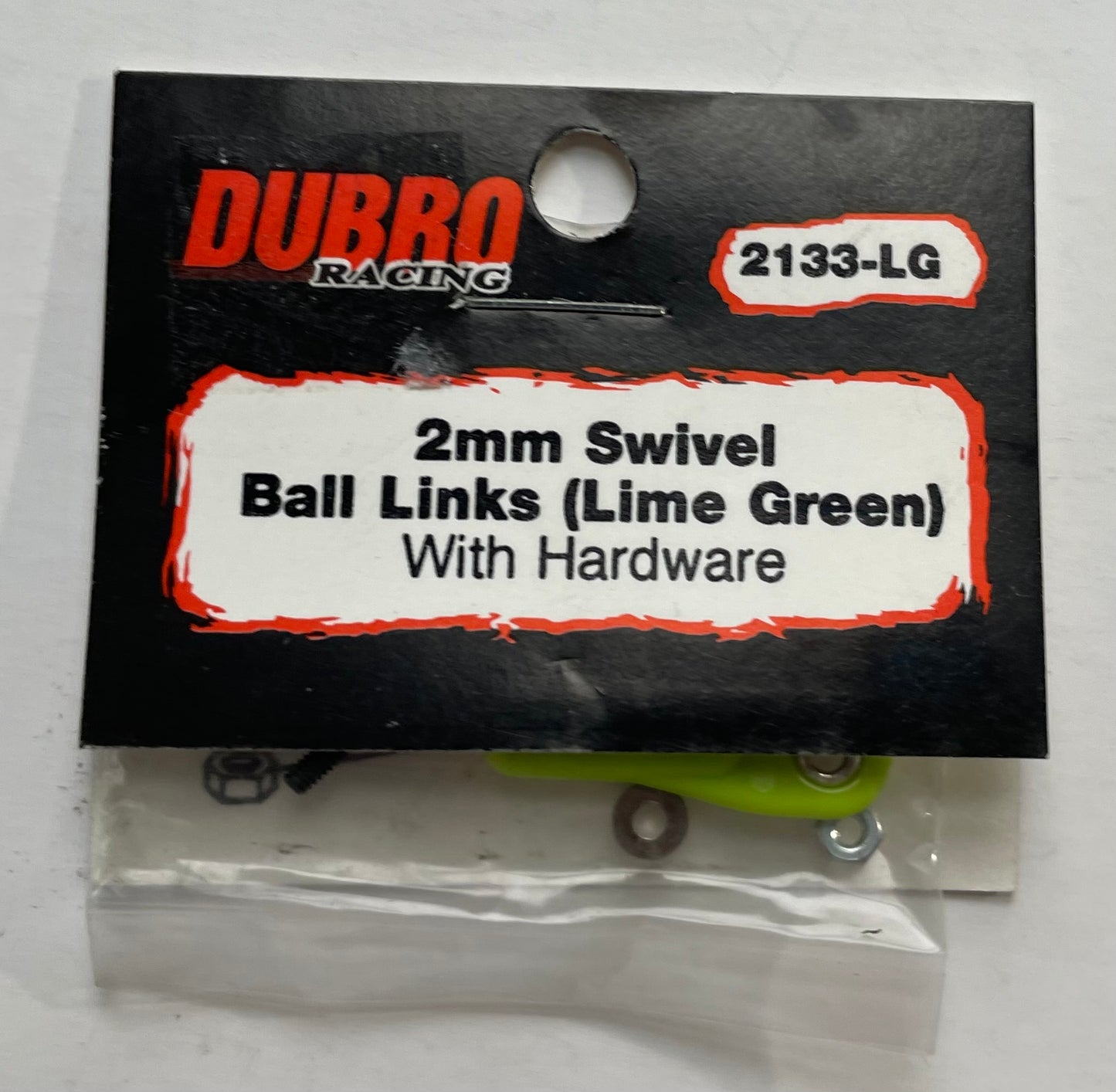 Du-Bro Lime Green 2mm Swivel Ball Links #2133-LG