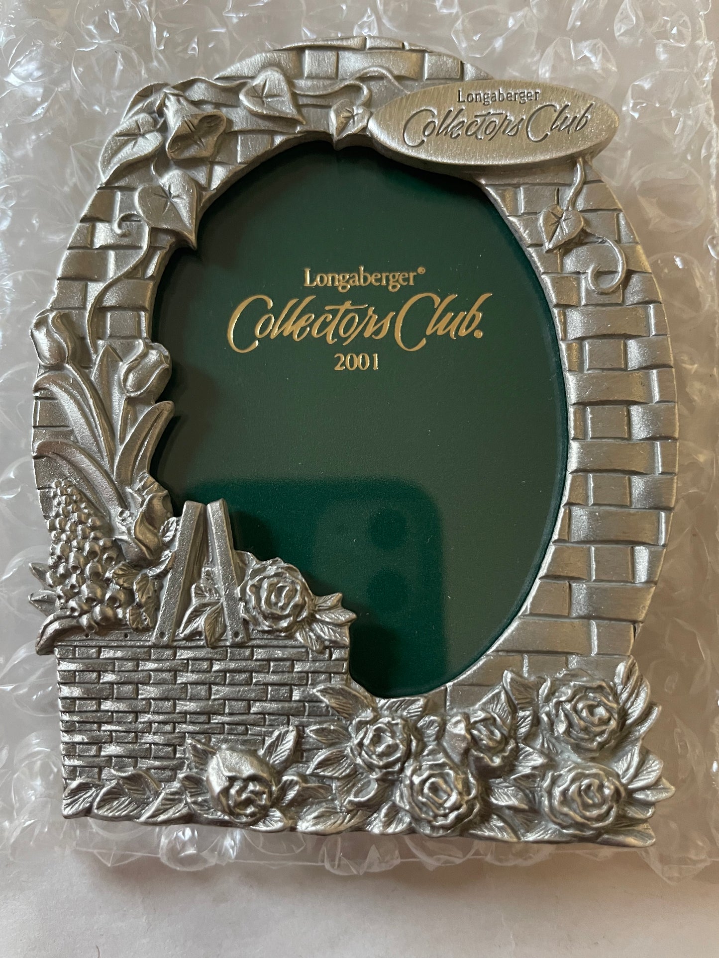 Longaberger 2001 Renewal Gift Pewter Frame - NIB - #74802