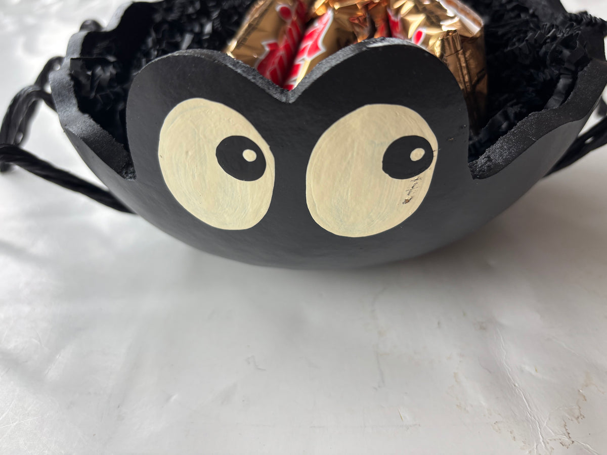 Hand-Crafted Gourd Spider Candy Dish- NEW