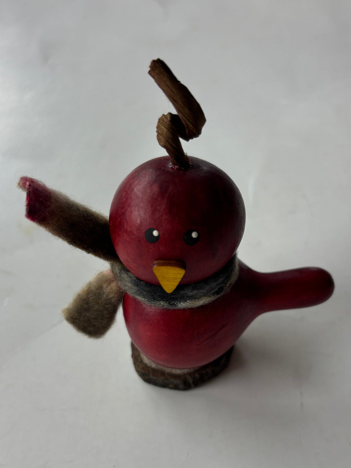 Hand-Crafted Gourd - Lil Red Birdie Figurine - NEW