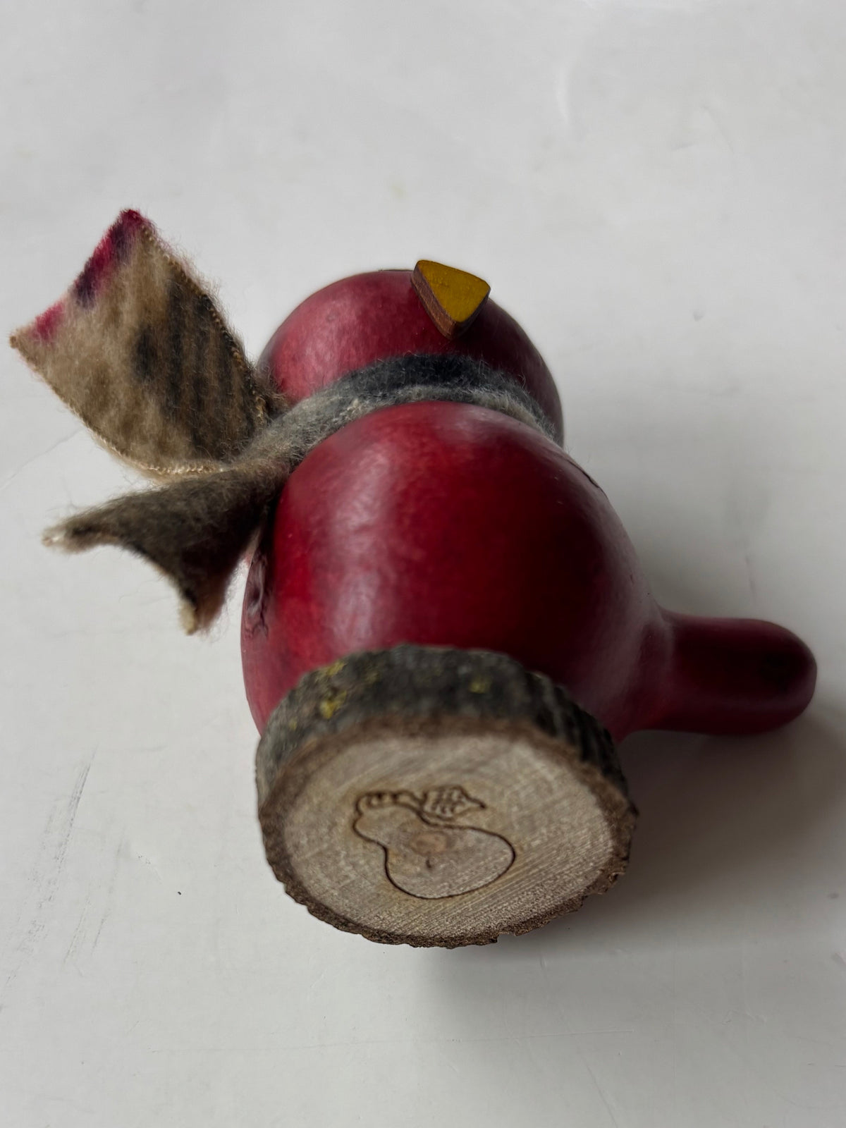 Hand-Crafted Gourd - Lil Red Birdie Figurine - NEW