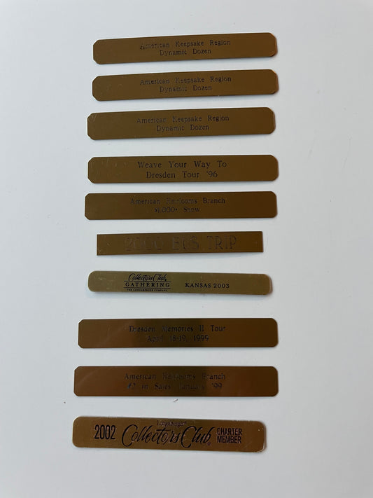 Longaberger Gold Tag Lot (10 Tags)