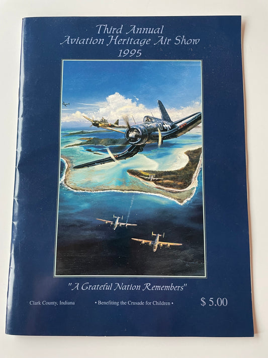 Vintage Third Annual Aviation Heritage Air Show 1995 Program Plus