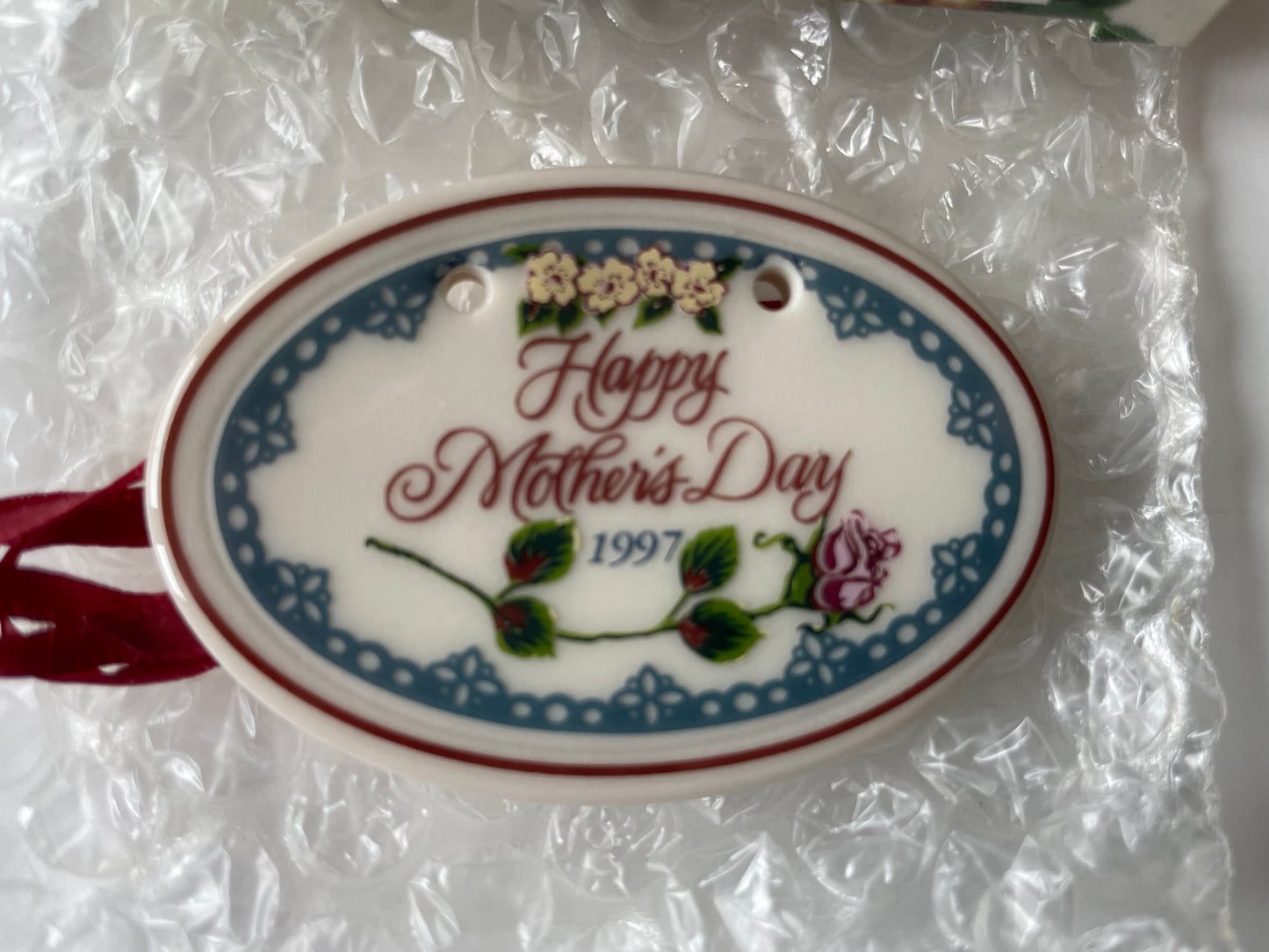 Longaberger 1997 Happy Mother's Day Basket Tie On - NIB - #33995