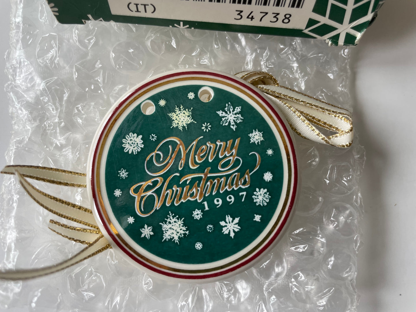 Longaberger 1997 Merry Christmas Basket Tie On - NIB - #34738