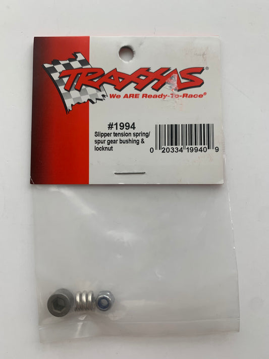 Traxxas Slipper tension spring/spur gear bushing & locknut #1994