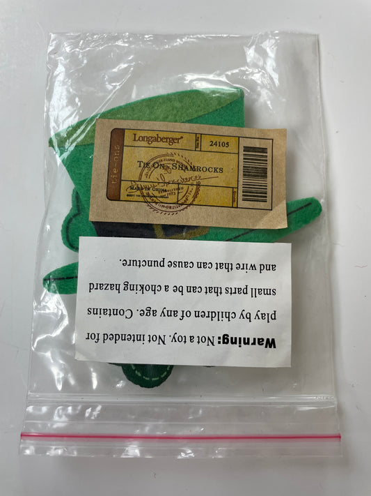 Longaberger Tie On Shamrocks - NIB - #24105