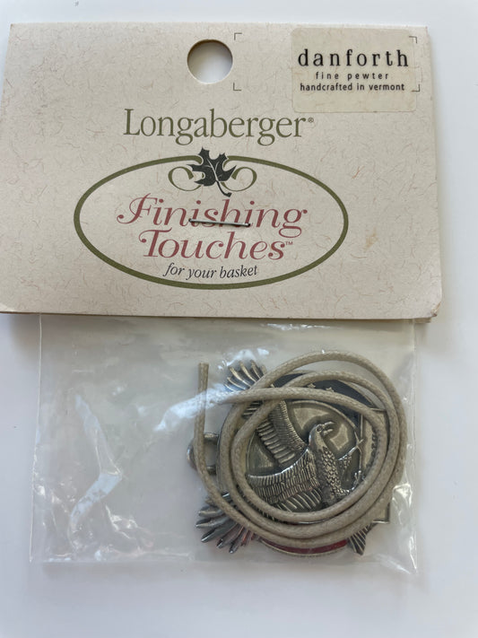 Longaberger Homestead Danforth Fine Pewter Eagle Tie On - NIB