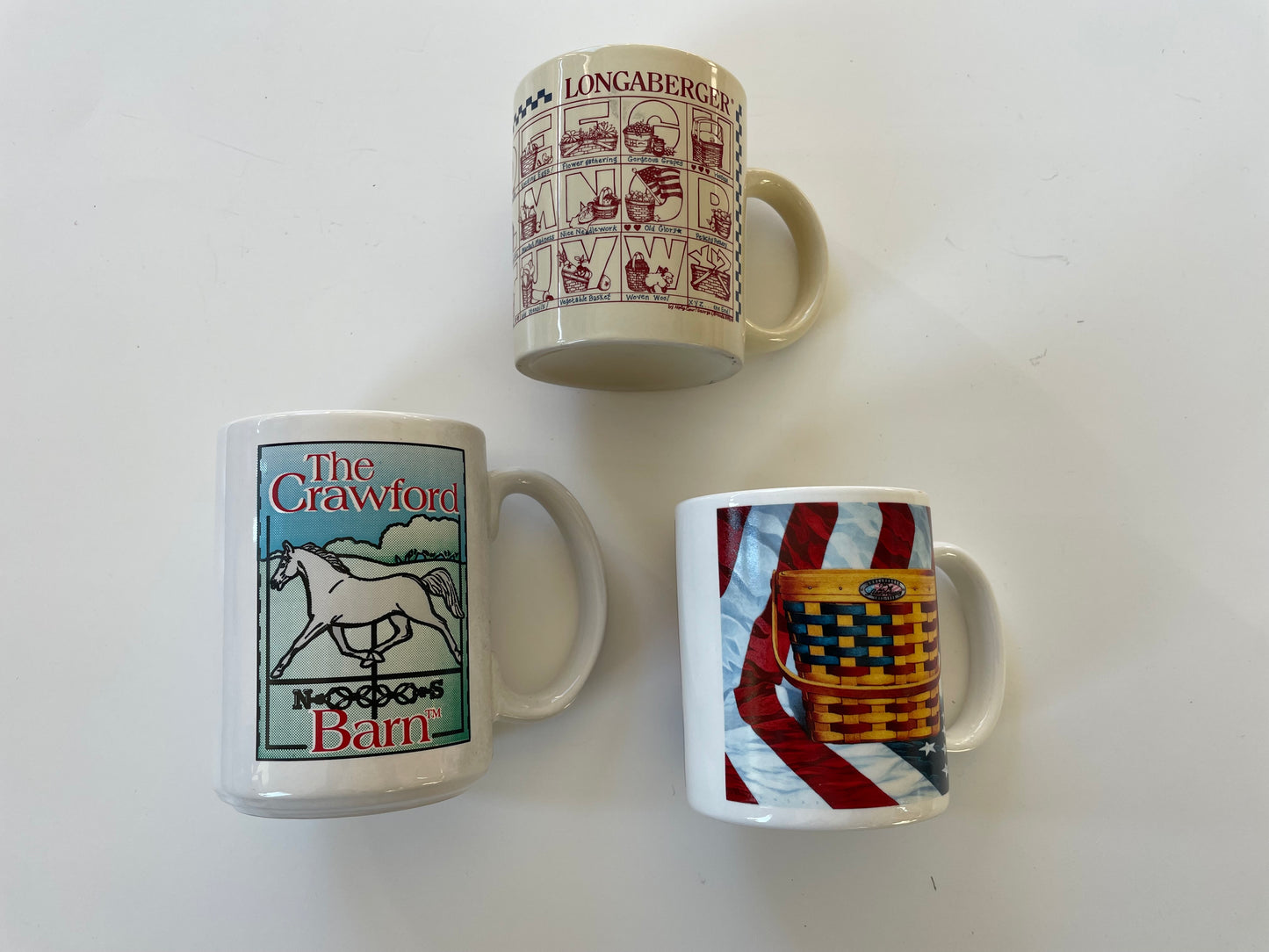 Longaberger Coffee Mug Lot (3 Mugs)