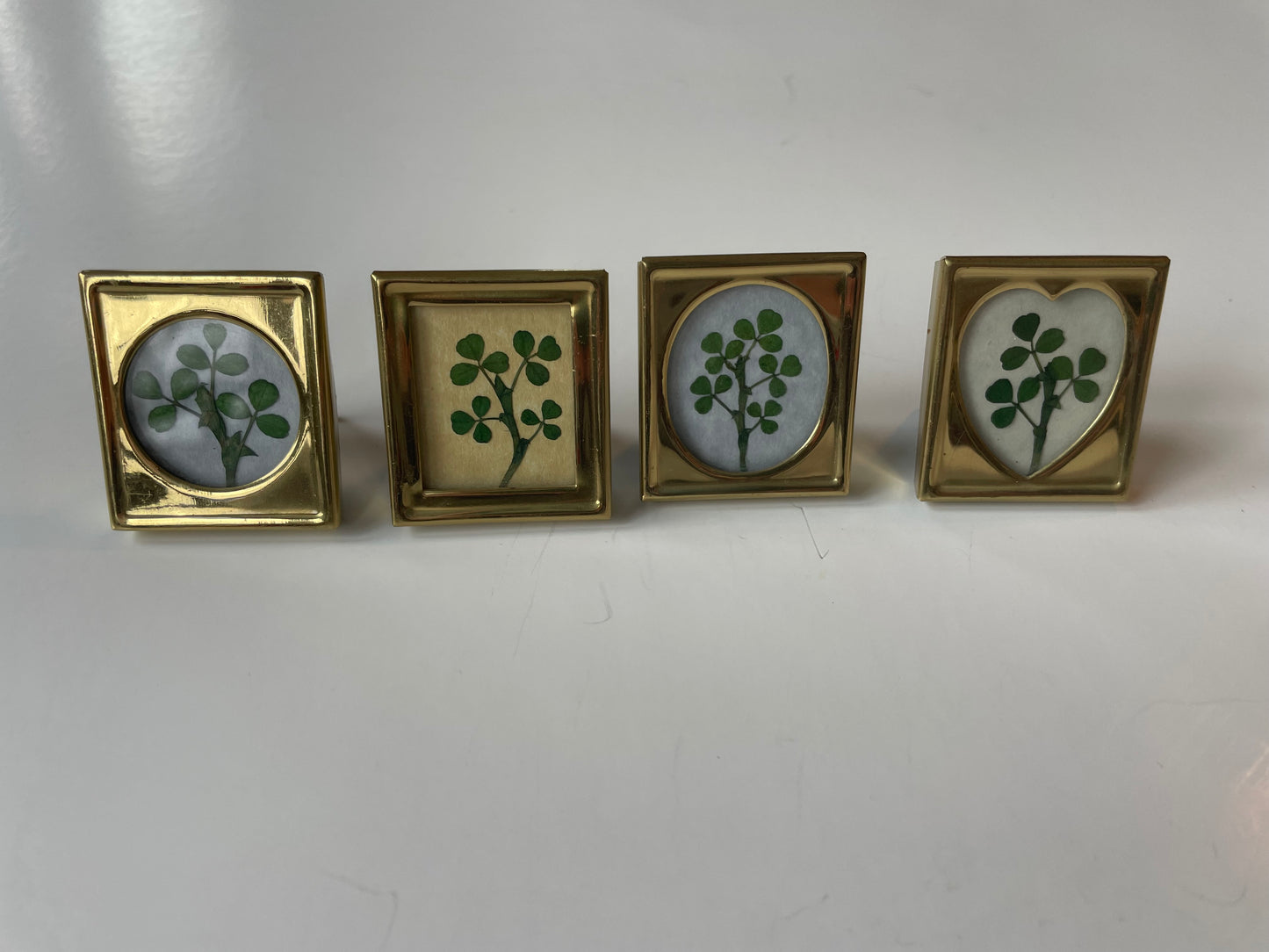 Miniature Clover Prints w/frames (set of 4)