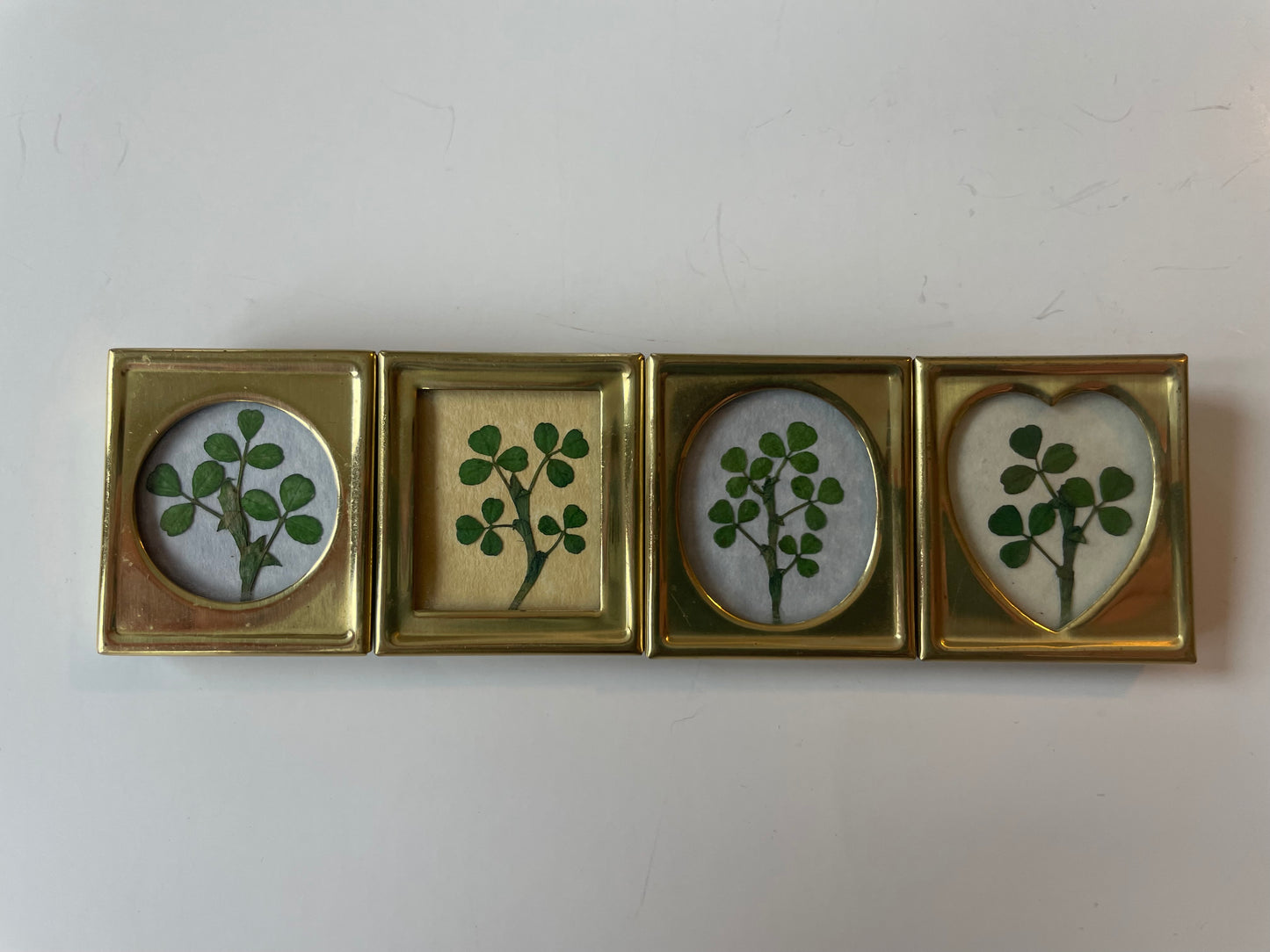 Miniature Clover Prints w/frames (set of 4)