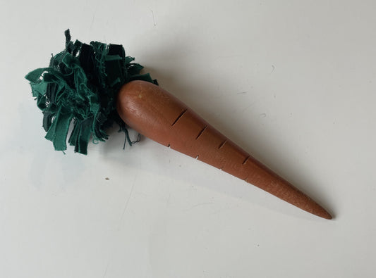 Wooden Carrot Decorative Figurine