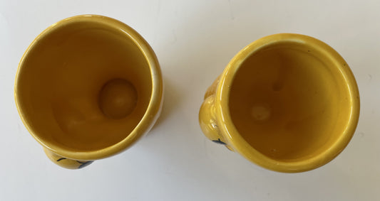 Vintage Chick Yellow Egg Cups (set of 2)