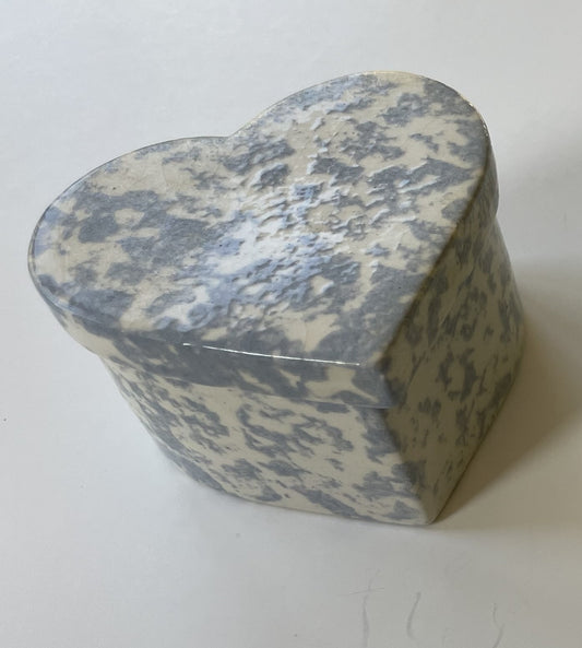 Spongeware Heart Trinket Box