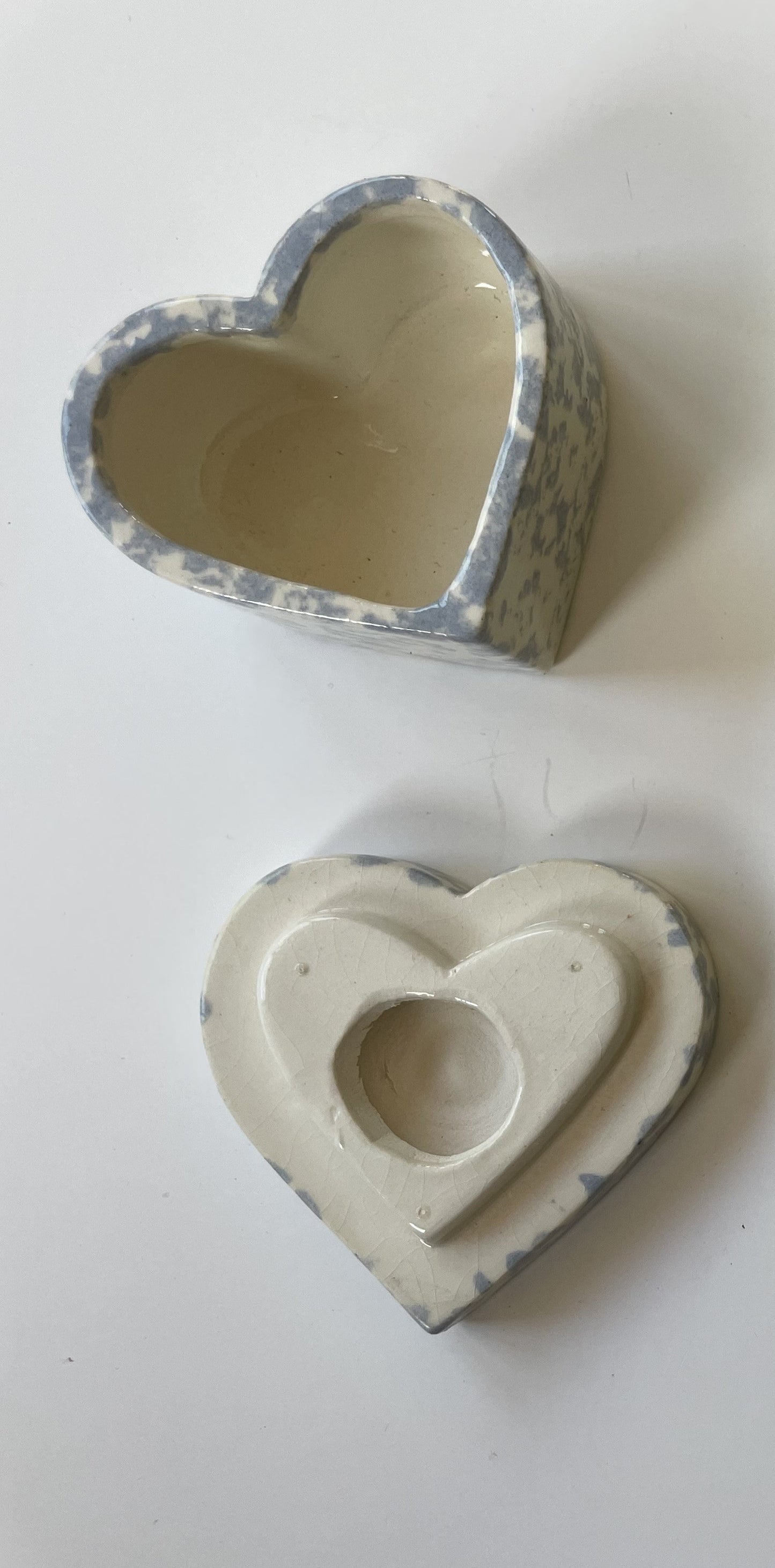 Spongeware Heart Trinket Box