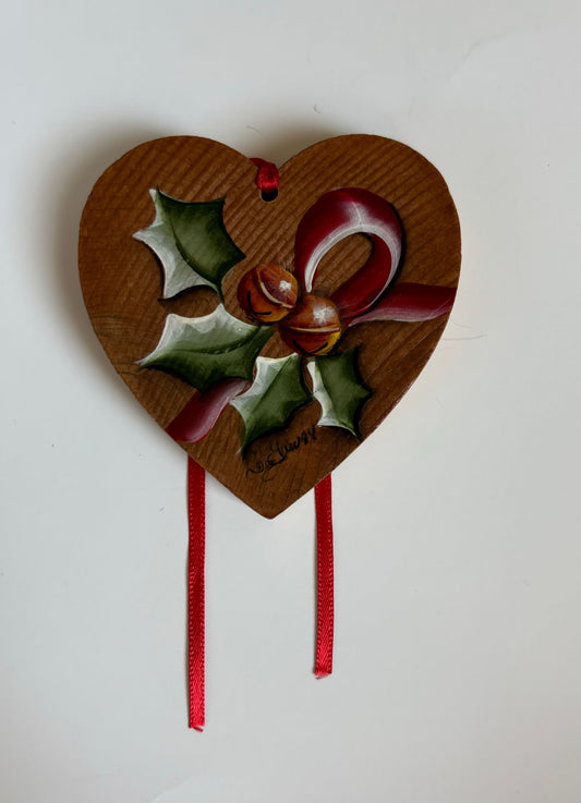 Lois Yaw 1998 Wood Jingle Bells Tie On