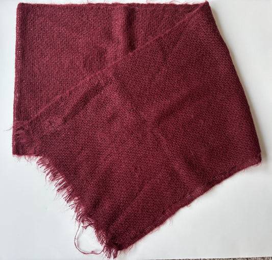 Vintage Maureen Benun Burgundy Scarf  100% Acrylic