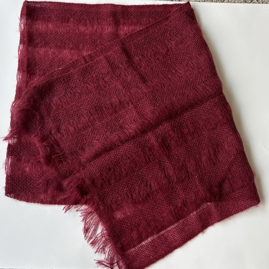 Vintage Desco Burgundy Scarf 100% Acrylic