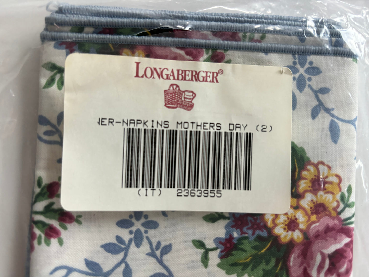 Longaberger Mother's Day Napkins (set of 2) - NIB - #2363955