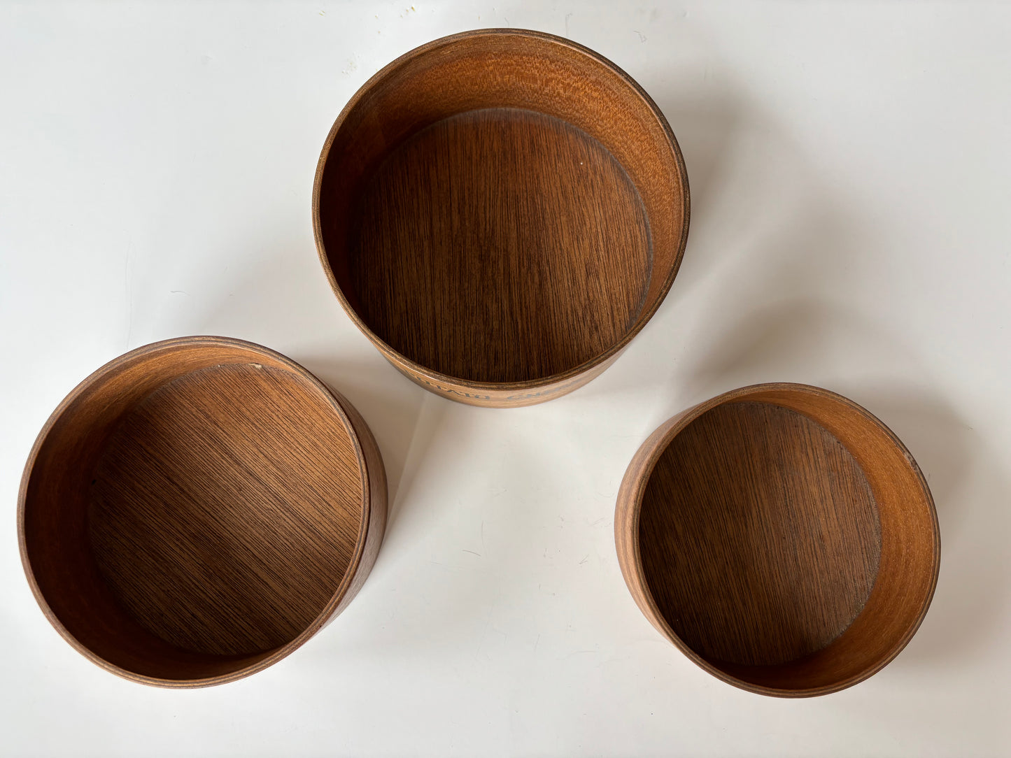 Vintage Teakwood Potato Chips, Pretzels and Peanuts Barware Bowls