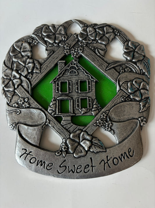 Pewter "Home Sweet Home" Wall Decoration