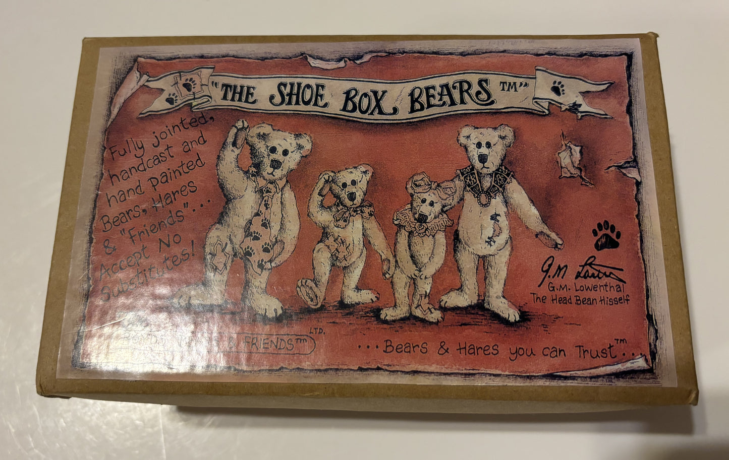 Shoe Box Bears (Boyd's Bears) Scarecrow Resin Figurine - in box.