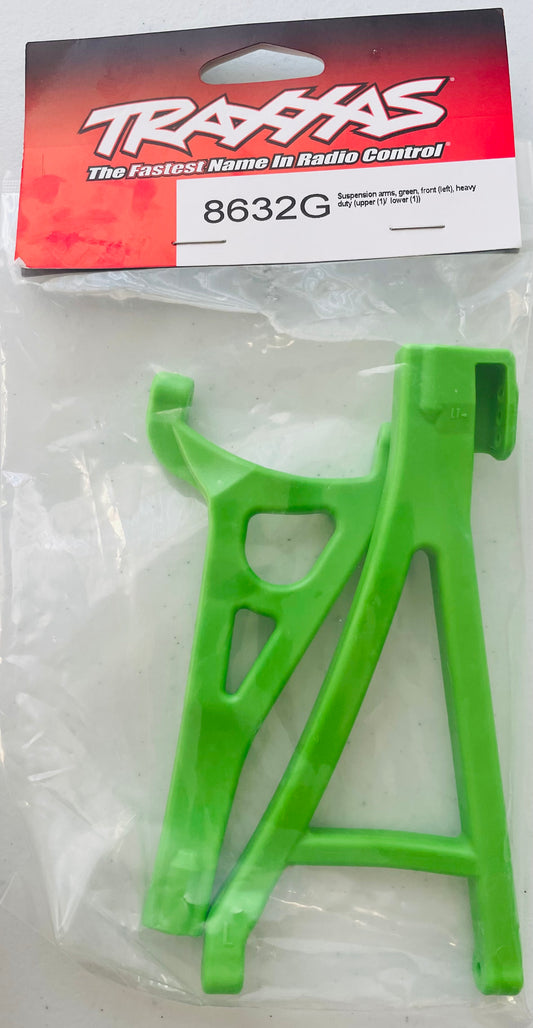 Traxxas Green Front Upper and Lower Left Heavy Duty Suspension Arms #8632G