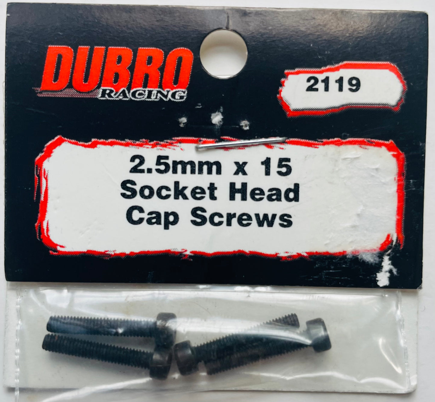 Du-Bro 2.5mm x 15 Socket Head Cap Screws #2119