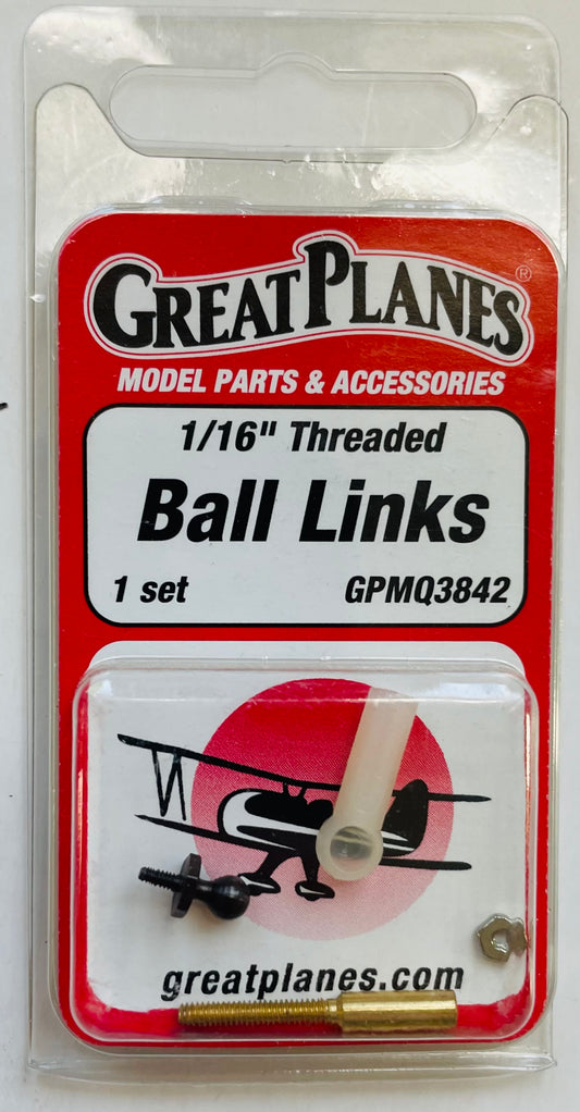 Great Planes 1/16" Threaded Ball Links GPMQ3842