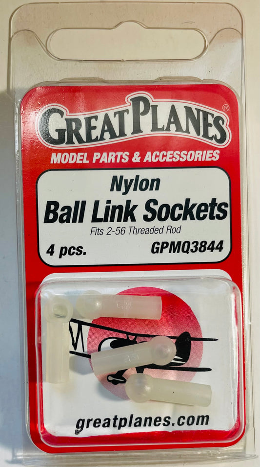 Great Planes Nylon Ball Link Sockets (4) GPMQ3844