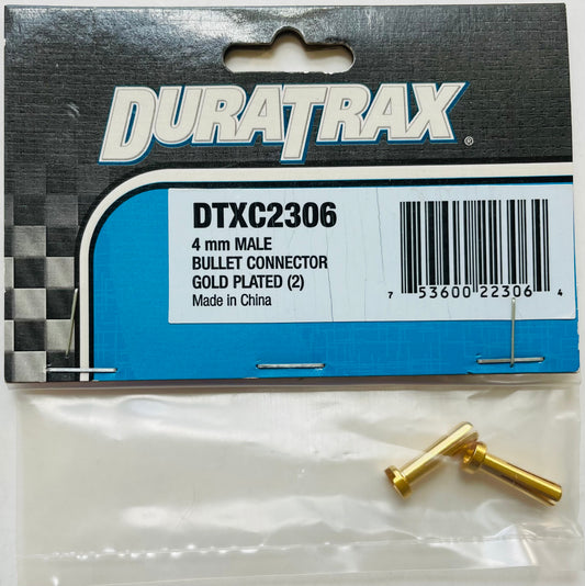 Duratrax 4mm Gold Plated Male Bullet Connector (2pcs.) DTXC2306