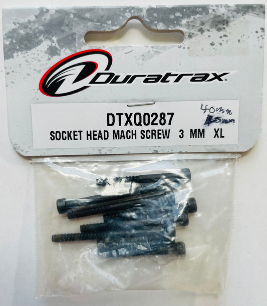 Duratrax Socket Head Mach Screw 3mm XL DTXQ0287