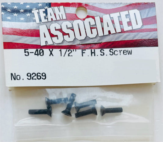 Team Associated 5-40 x 1/2" FHCS Screws (6) #9269