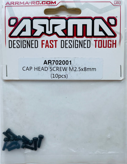 Arrma M2.5x8mm Cap Head Screws (10) AR702001