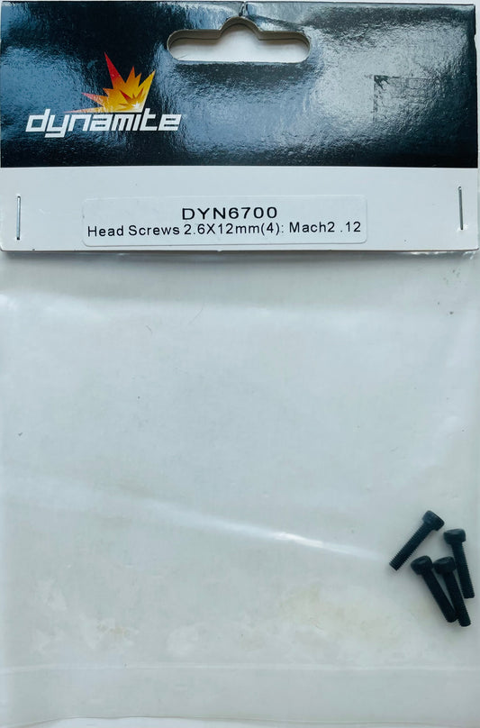 Dynamite 2.6 x 12mm Head Screws (4 pcs): Mach2.12 DYN6700