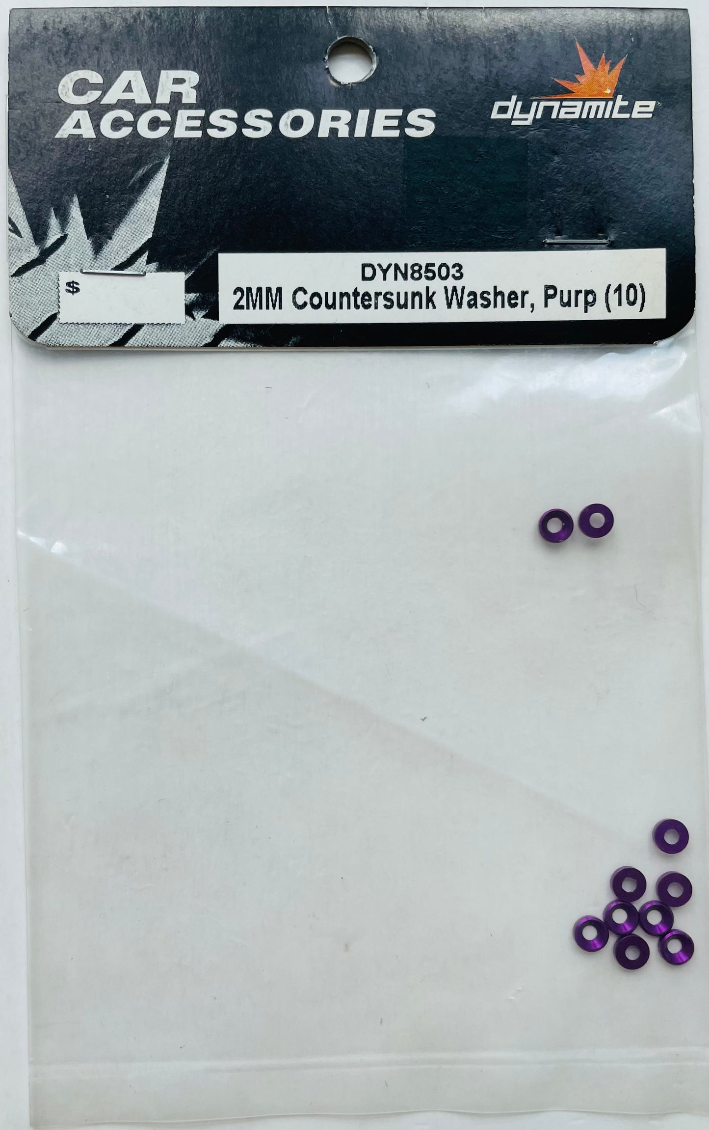 Dynamite 2mm Purple Countersunk Washers (10) DYN8503