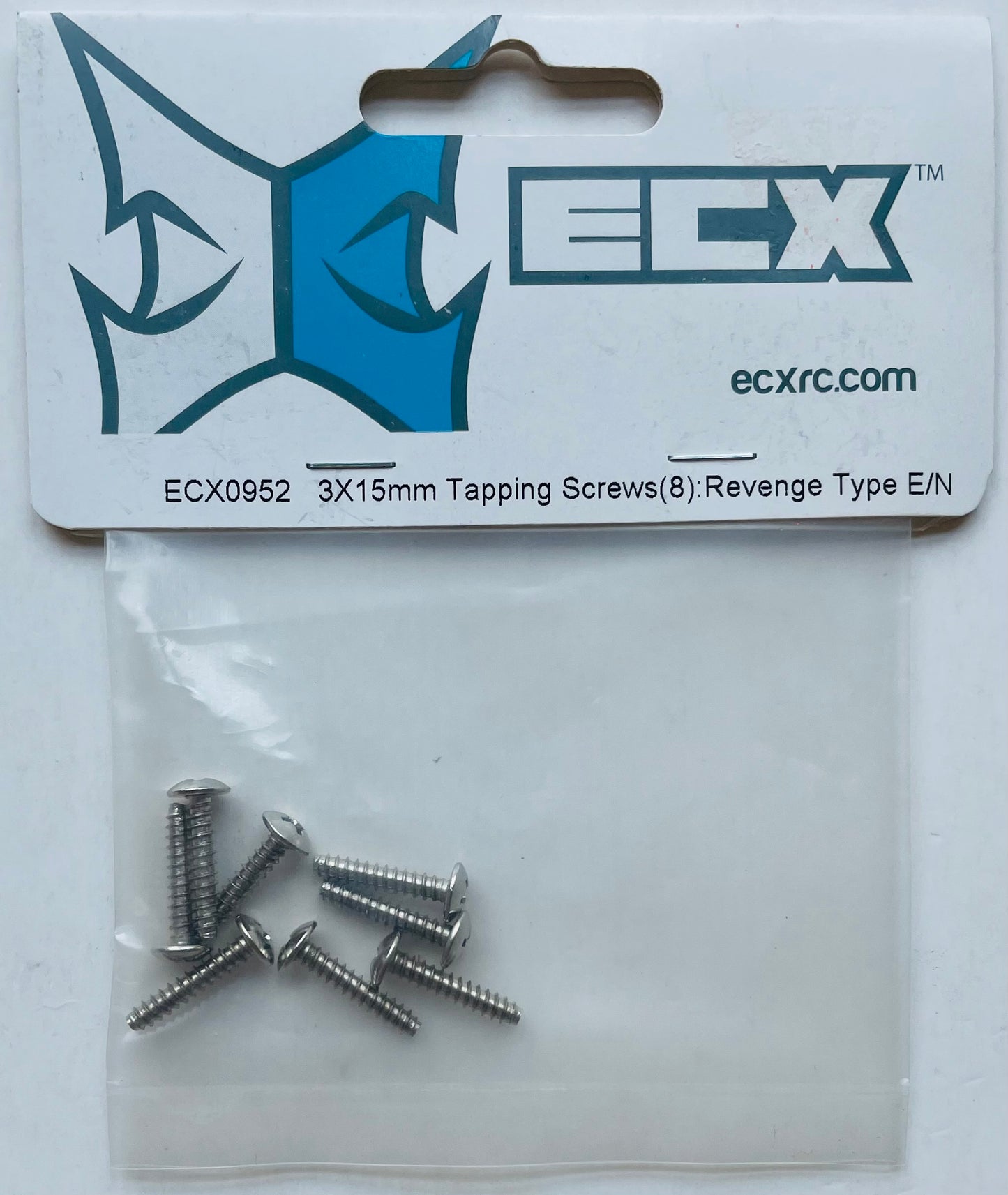 ECX 3 x 15mm Tapping Screws (8): Revenge Type E/N EXC0952