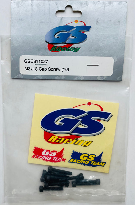 GS Racing M3 x 18 Cap Screw (10) GSC611027