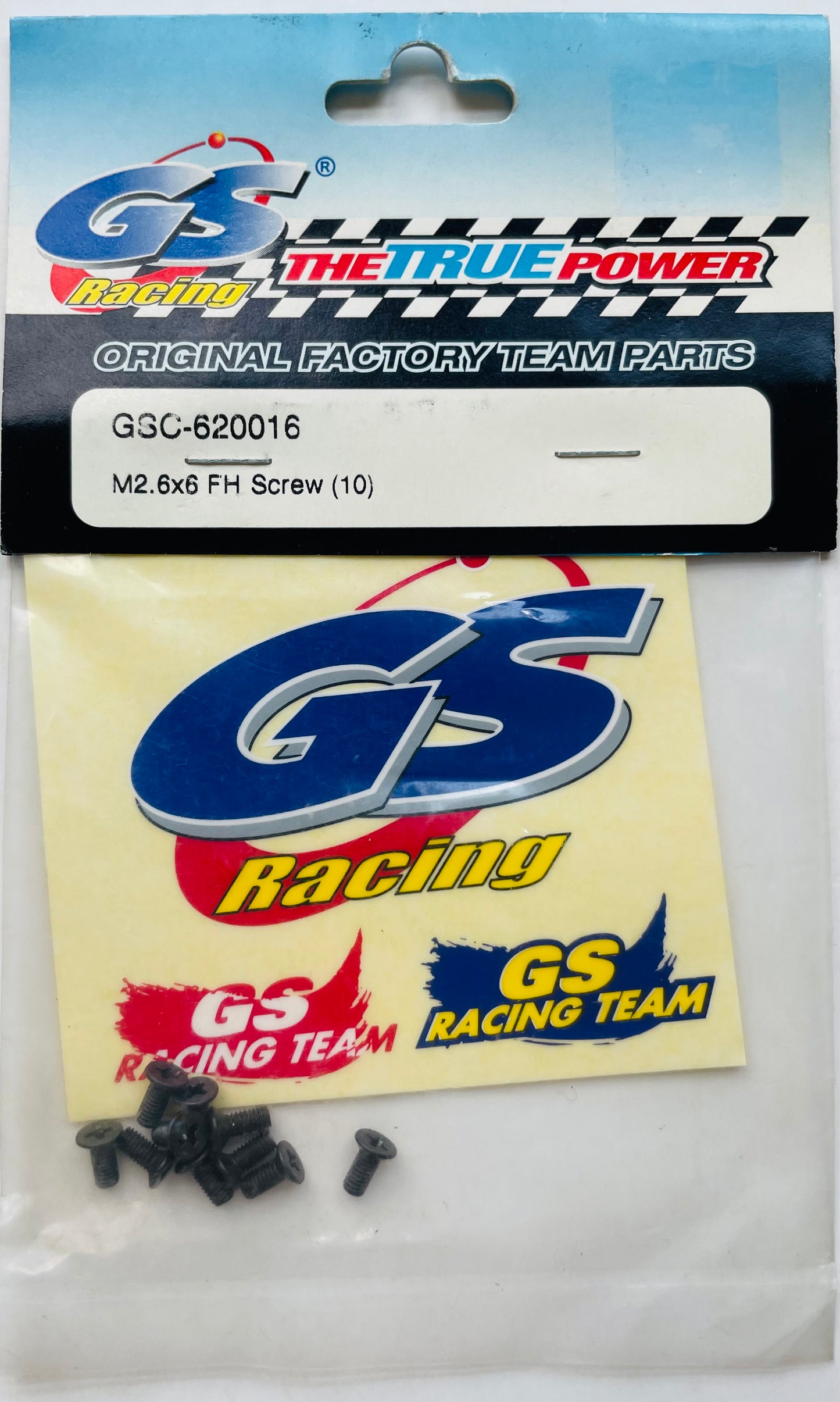 GS Racing M2.6 x 6 Flat-Head Screw (10) GSC620016