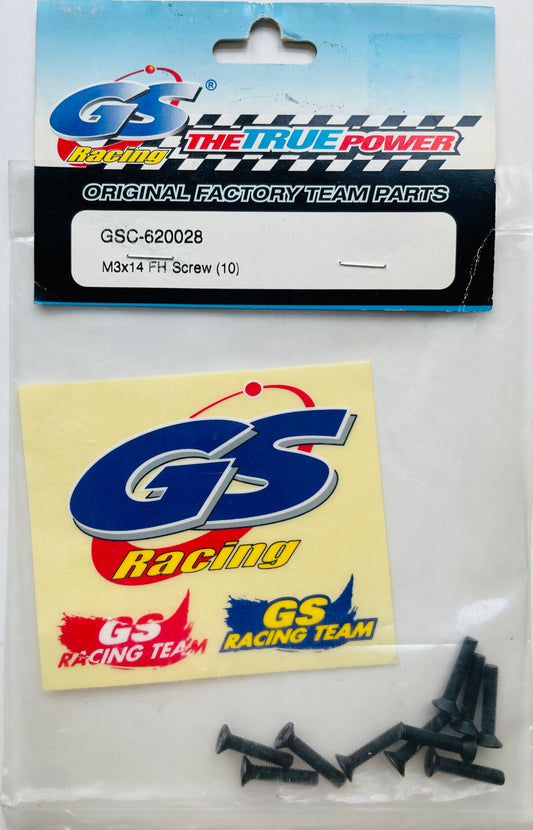 GS Racing M3 x 14 Flat-Head Screw (10) GSC620028