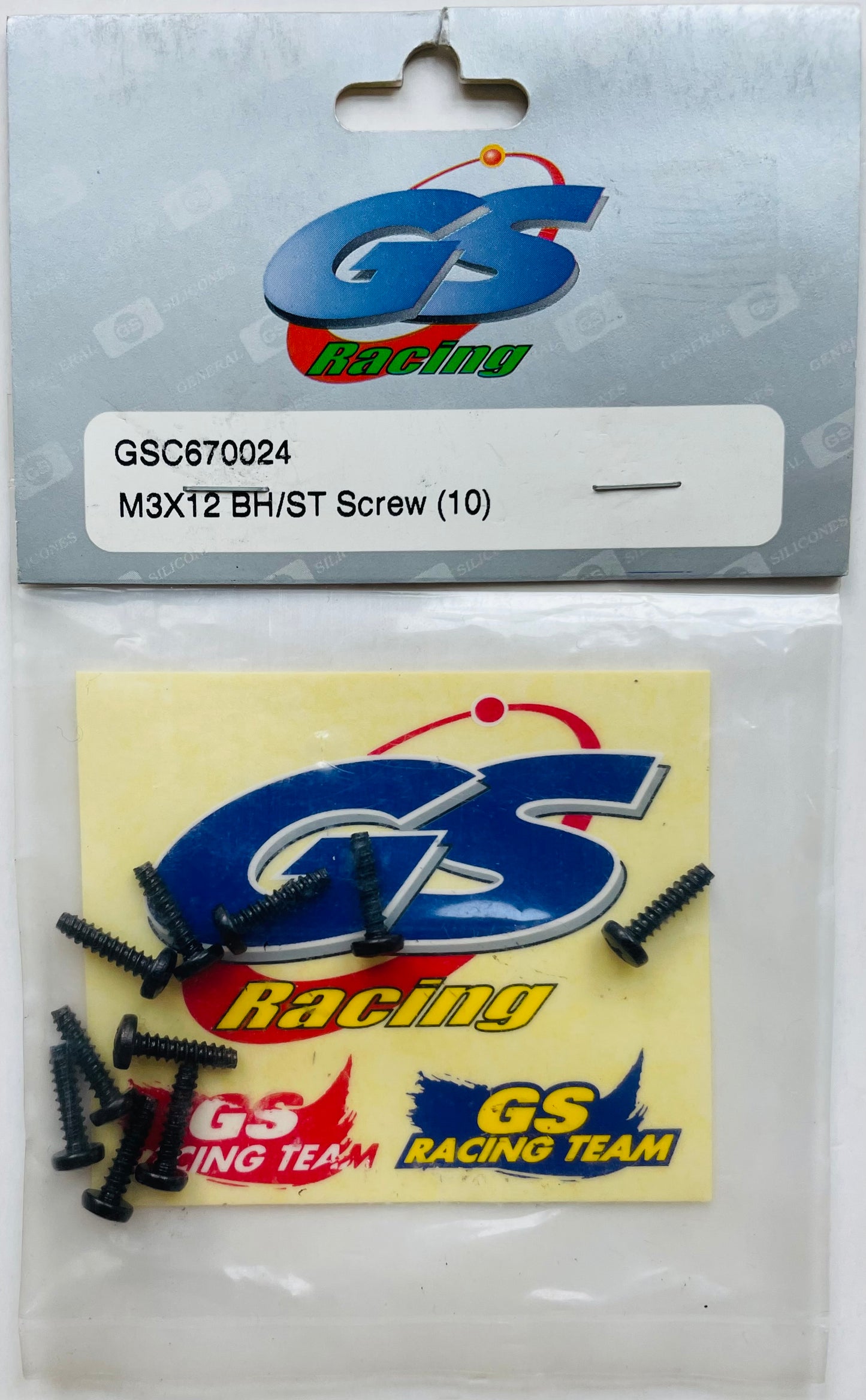 GS Racing M3 x 12 Button-Head/Self-Tapping Screw (10) GSC670024