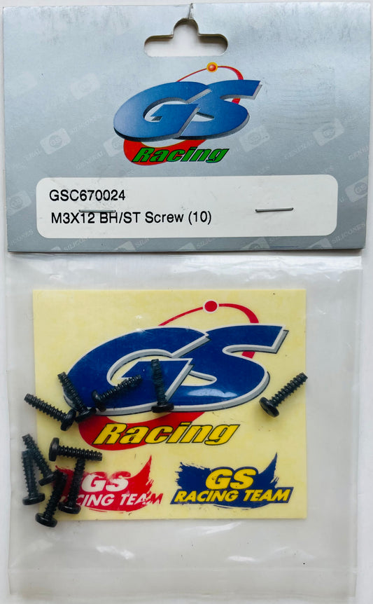 GS Racing M3 x 12 Button-Head/Self-Tapping Screw (10) GSC670024