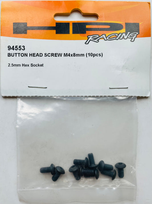 HPI Racing M4 x 8mm Button Head Screws (10 pcs) 94553