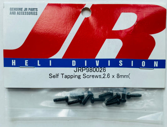 JR 2.6 x 8mm Self Tapping Screws (10) JRP980026